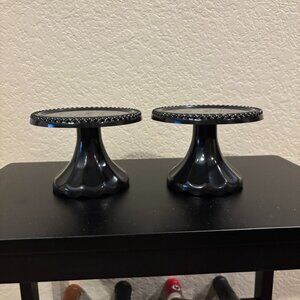 Set of 2 | Black Mini Cupcake Stands
